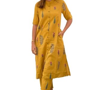 ANNI DESIGNER Women's Rayon Viscose A-Line Printed Kurta with Pant
